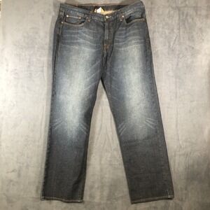 Men's Lucky Brand Vintage Straight Stretch Blue Jeans Size 38 See Pictures
